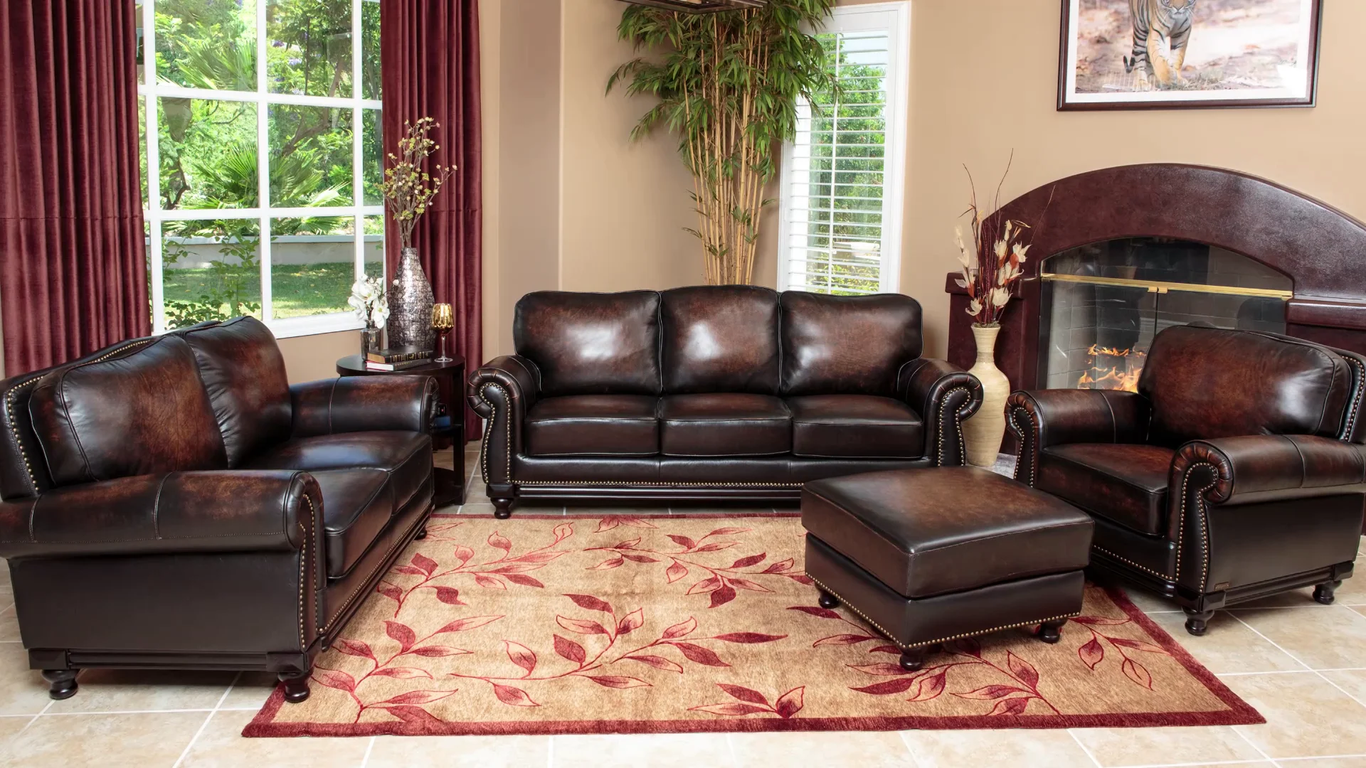 abbyson living venezia leather sofa
