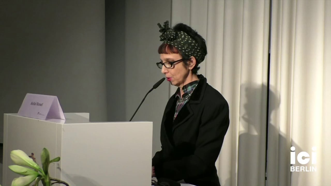 Talk by Avital Ronell [4, 2]