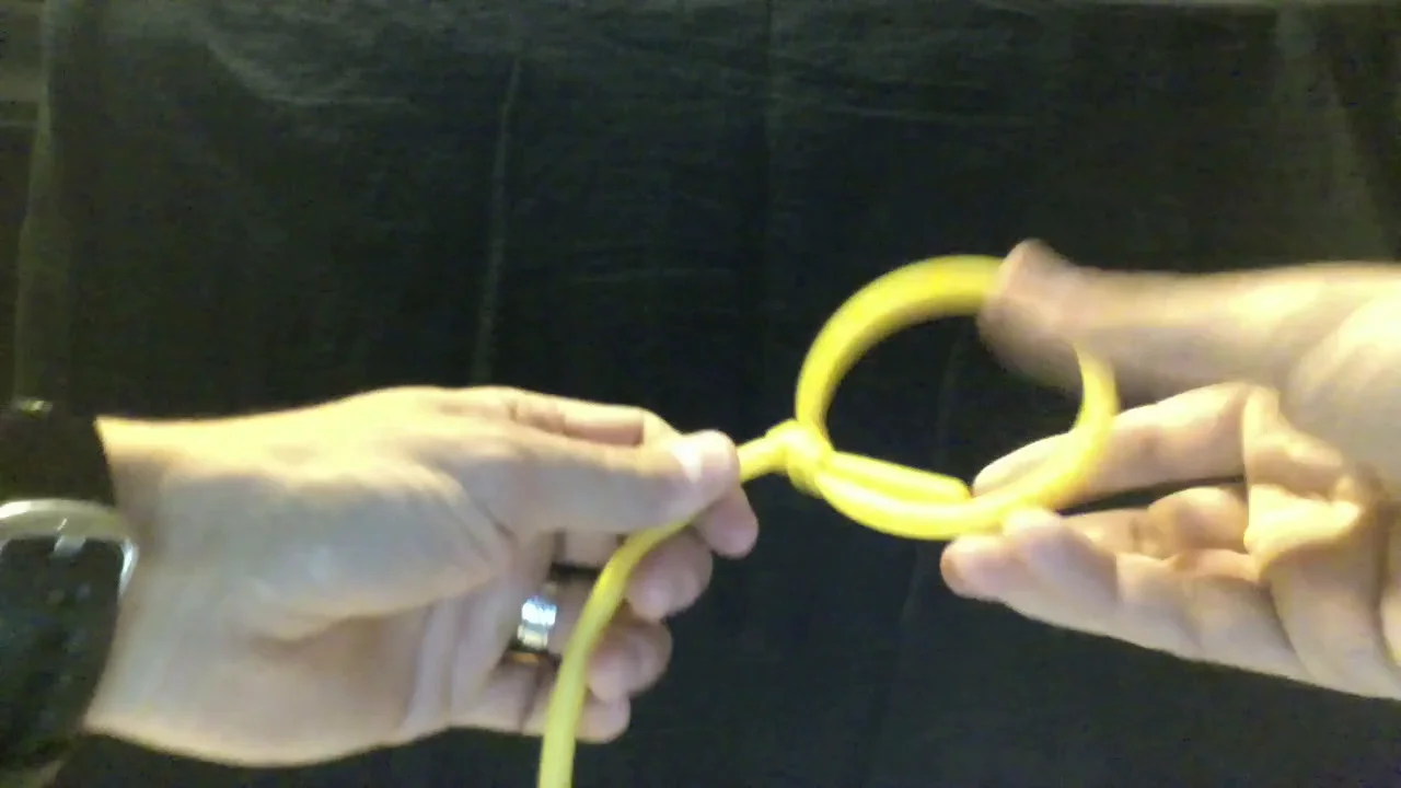 How to tie deals a theraband knot