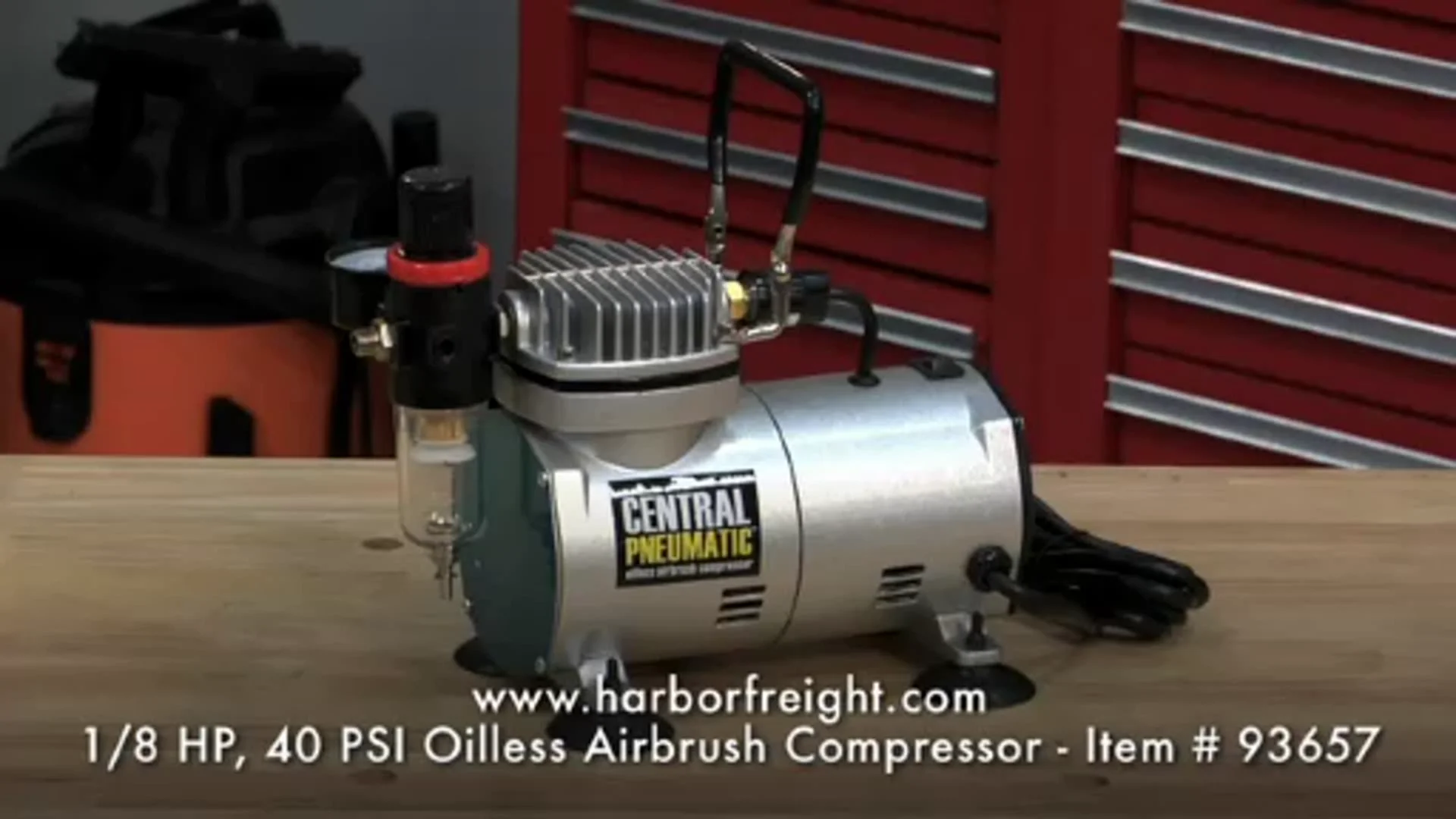 Central pneumatic deals air compressor airbrush