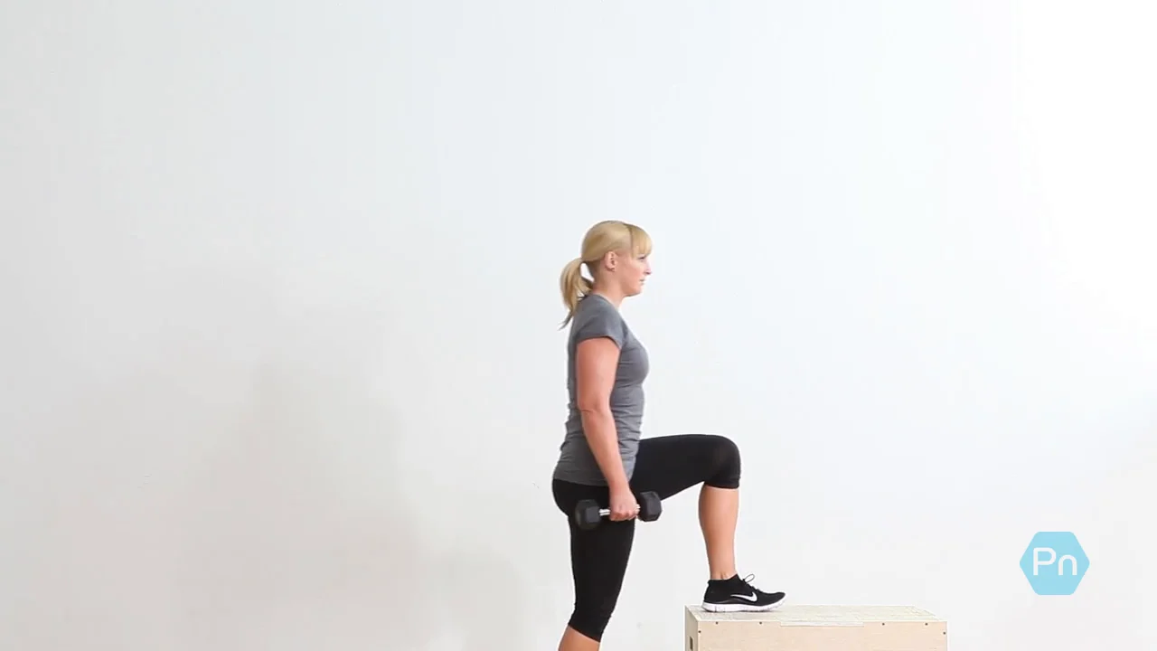 Womens Single Arm Dumbbell Step Up On Vimeo