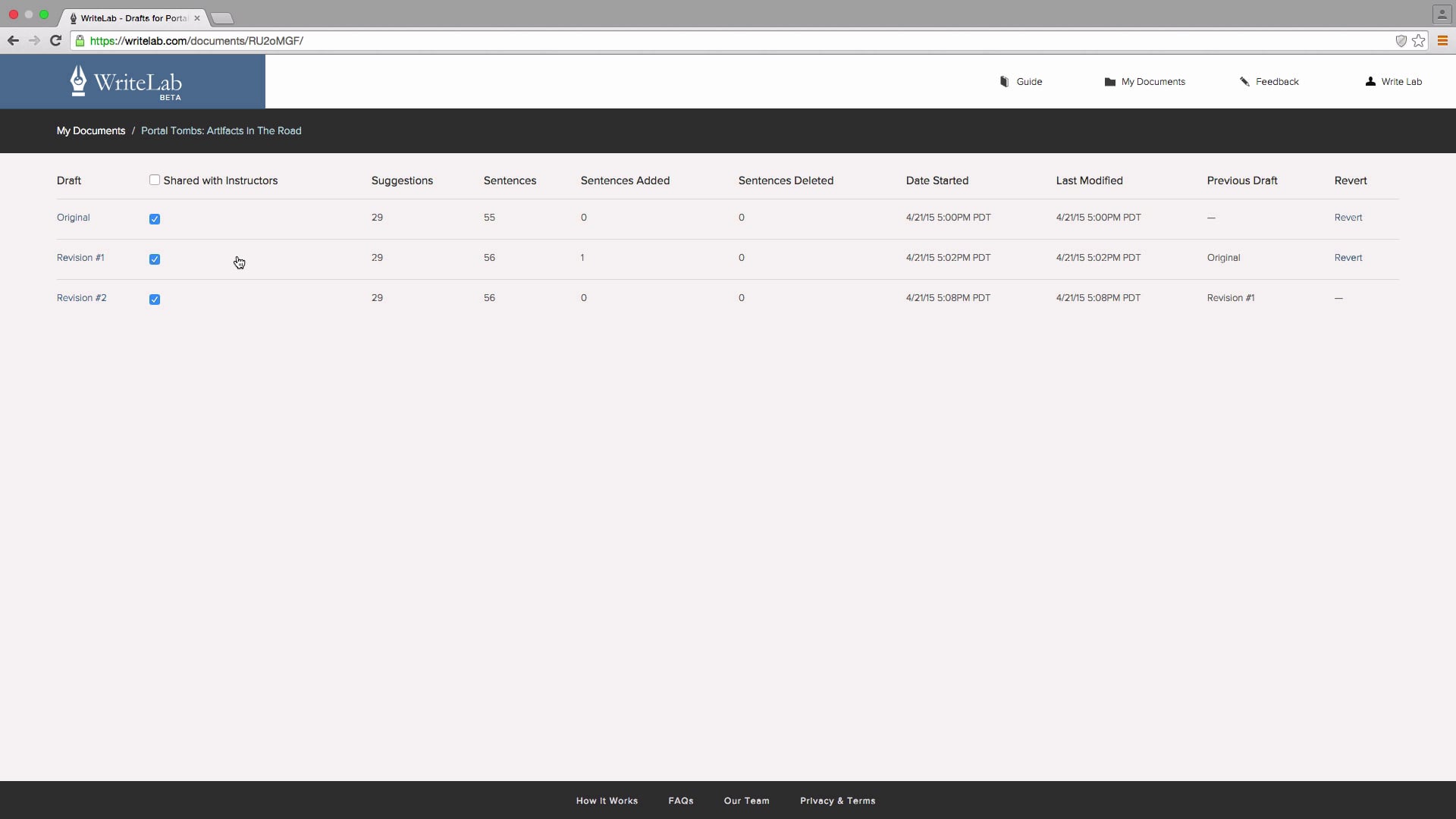 How to Share a Document with Others in WriteLab on Vimeo