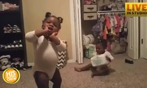 Adorable Twins Dance to Mom's Song