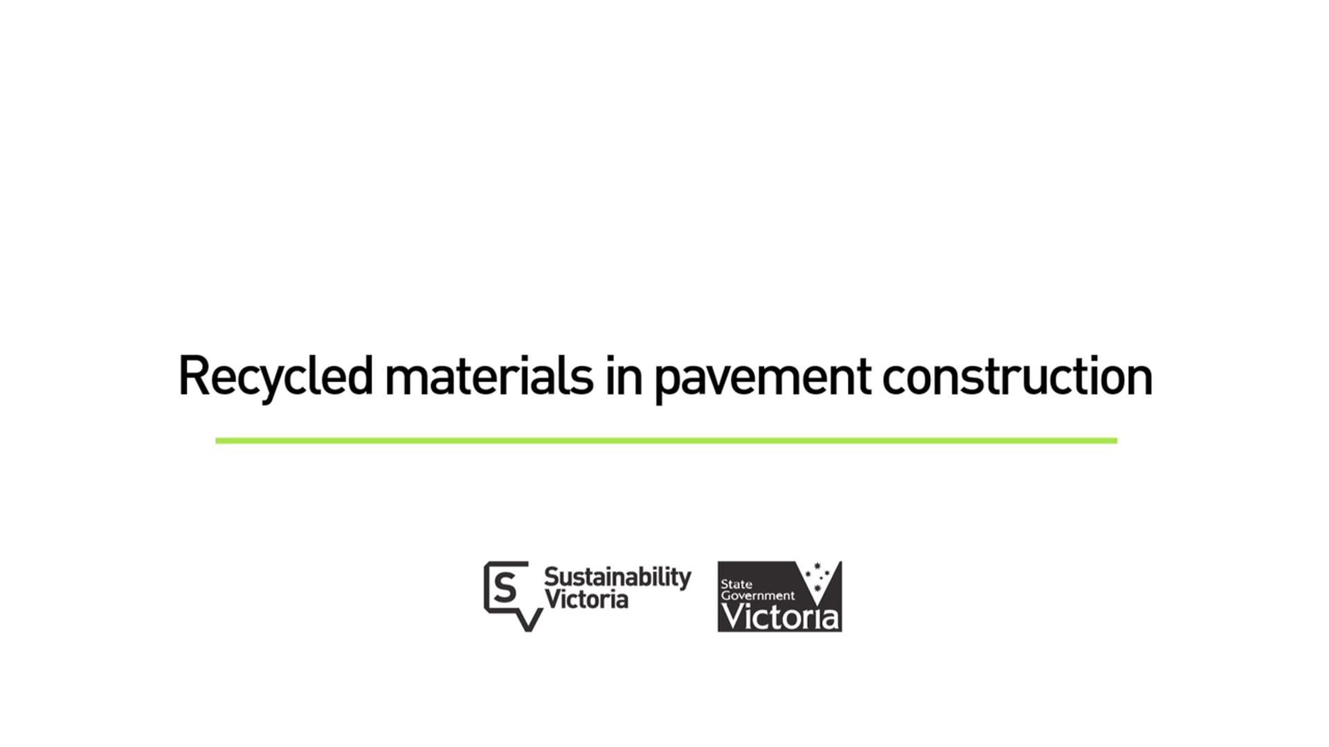 Recycled materials in pavement construction