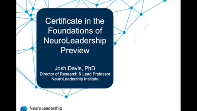 CFN Certificate in the Foundations of NeuroLeadership on Vimeo