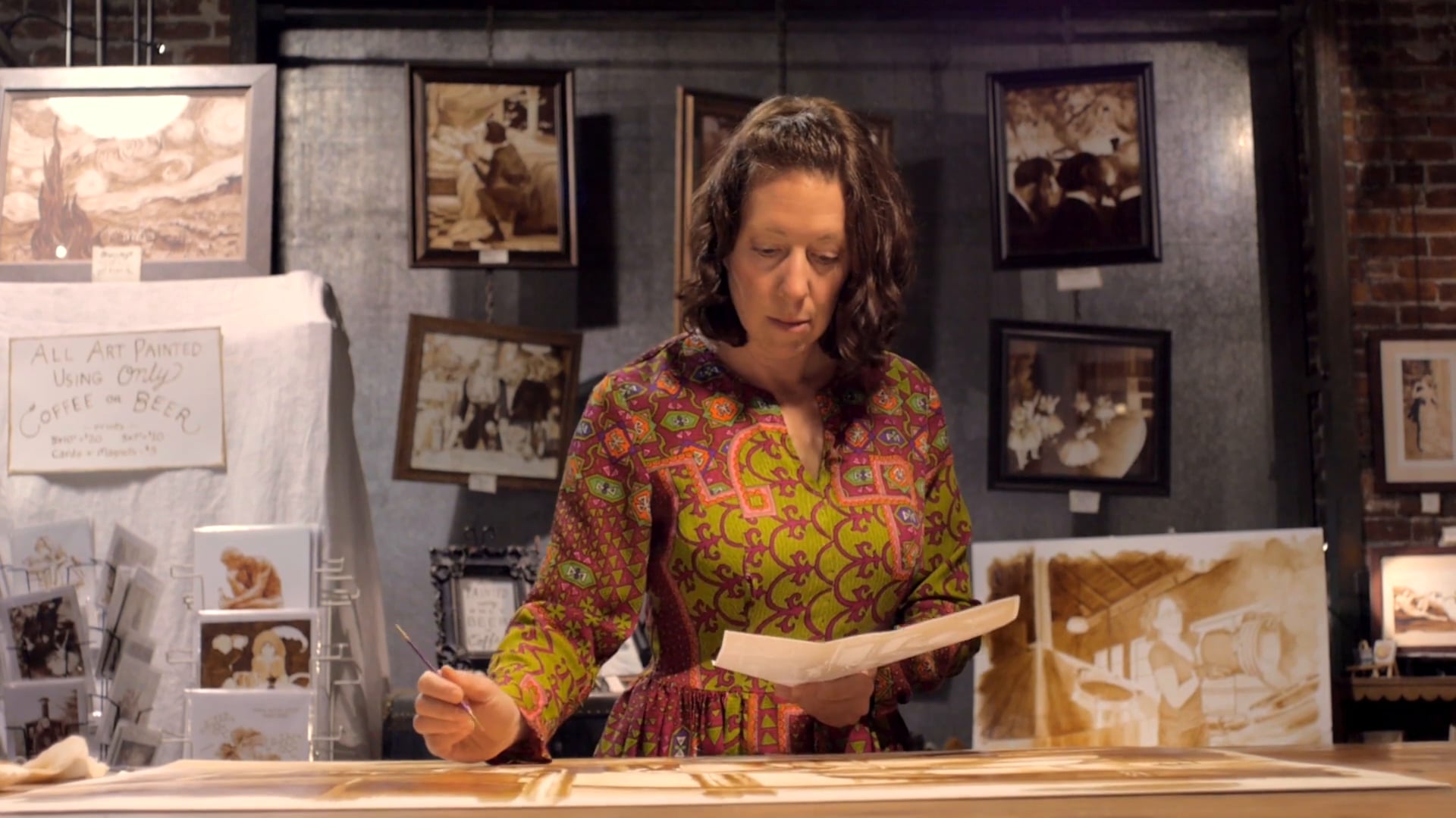 Karen Eland Paints With Beer