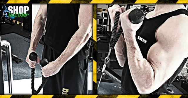 Cable Hammer Curls With Rope Pulley