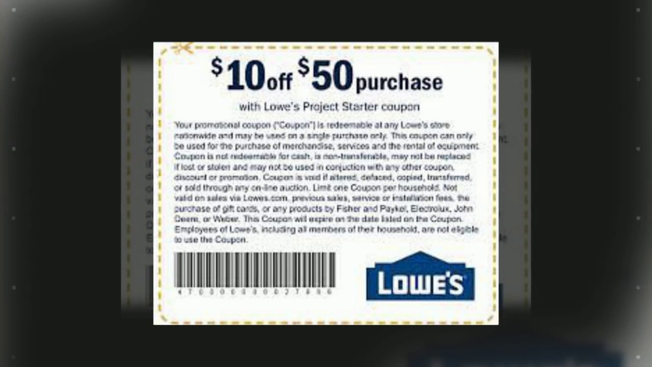 Lowes 10 off printable coupon on Vimeo