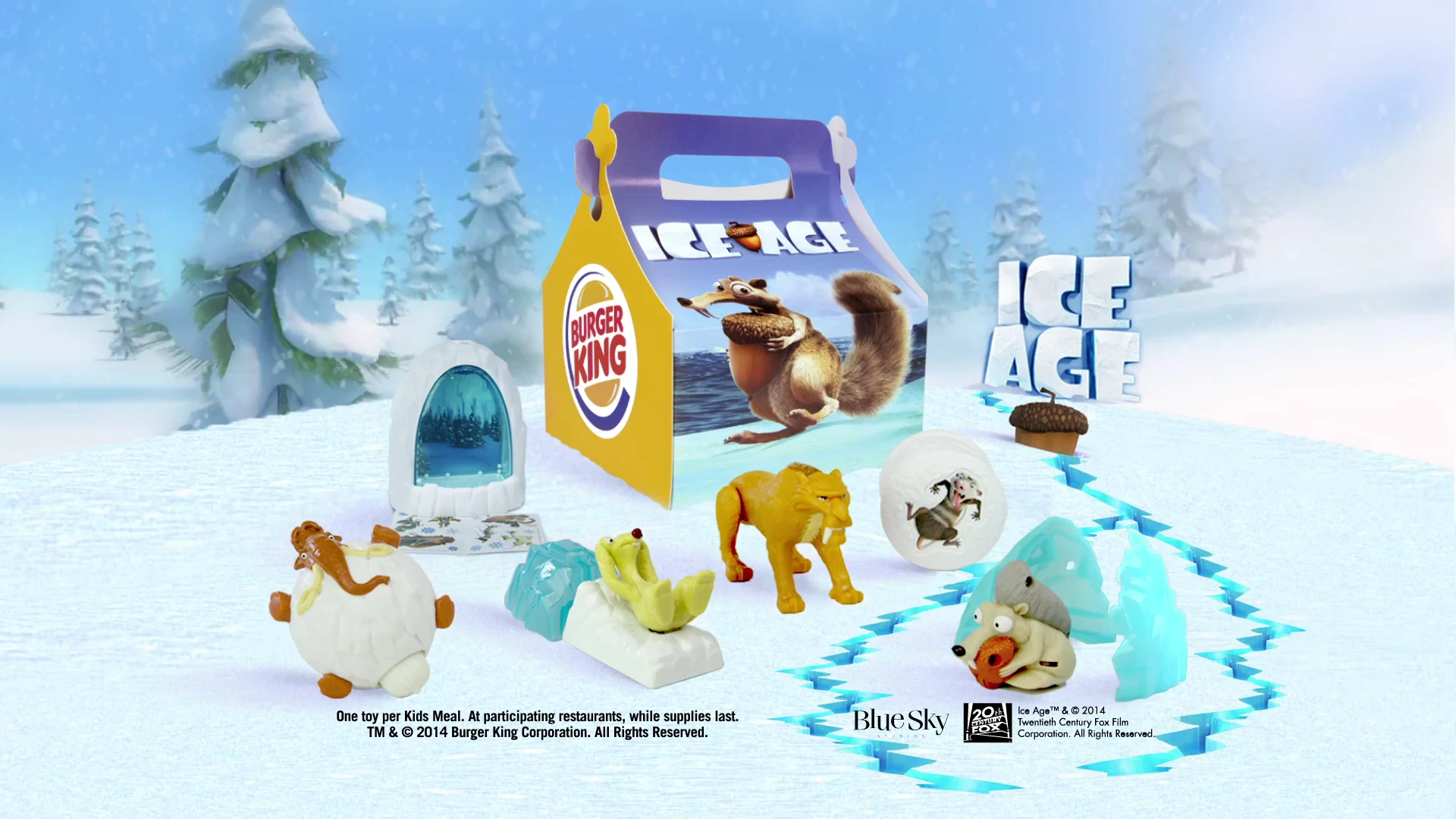 Ice age burger store king toys