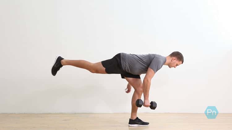 Single dumbbell online lunge