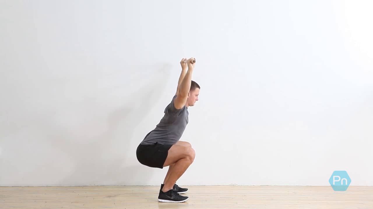 Men's Overhead Broomstick Squat on Vimeo