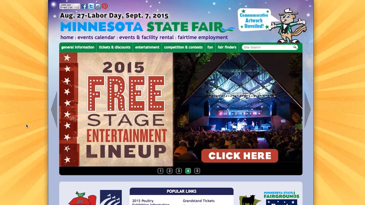 Minnesota State Fair Free Stage Entertainment as featured on "Around