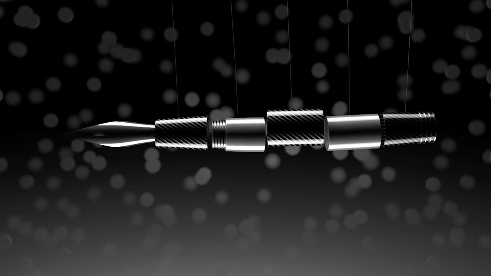 Stylized Mograph Animation With Depth Of Field And Dynamic Strings