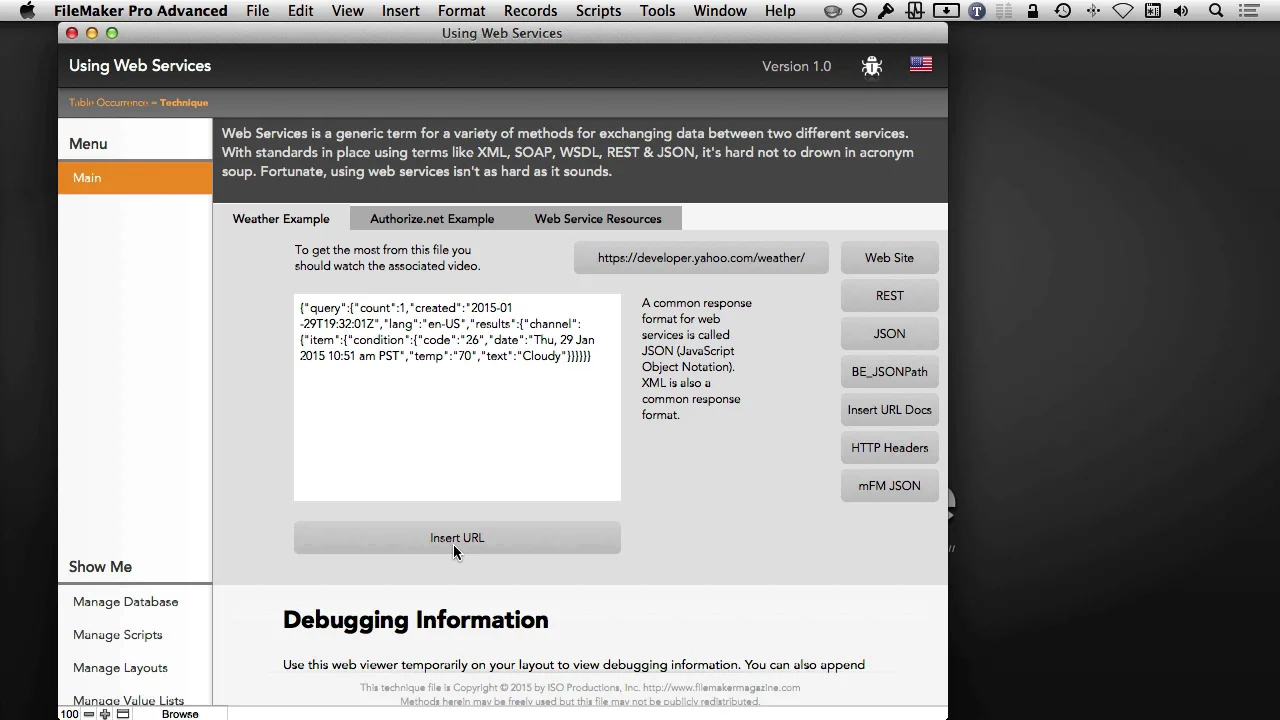 Using Web Services - ISO FileMaker Magazine