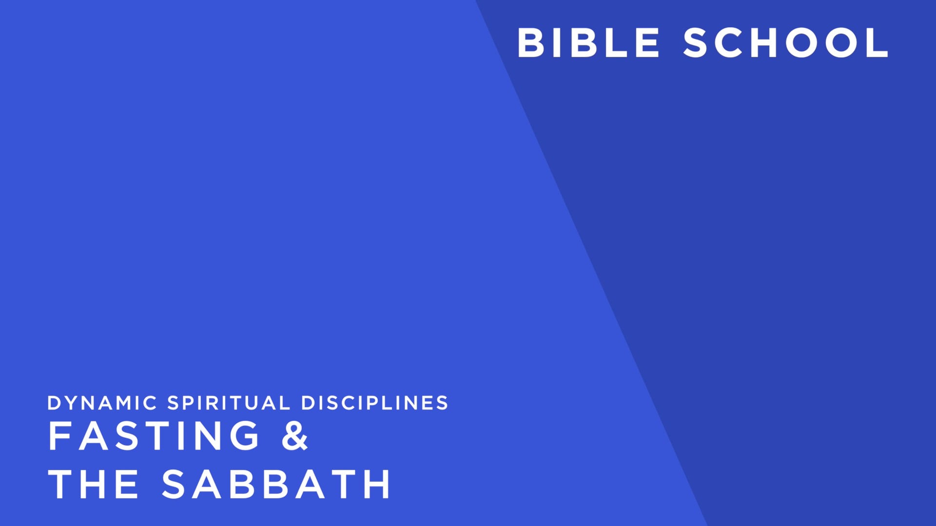 Fasting and The Sabbath