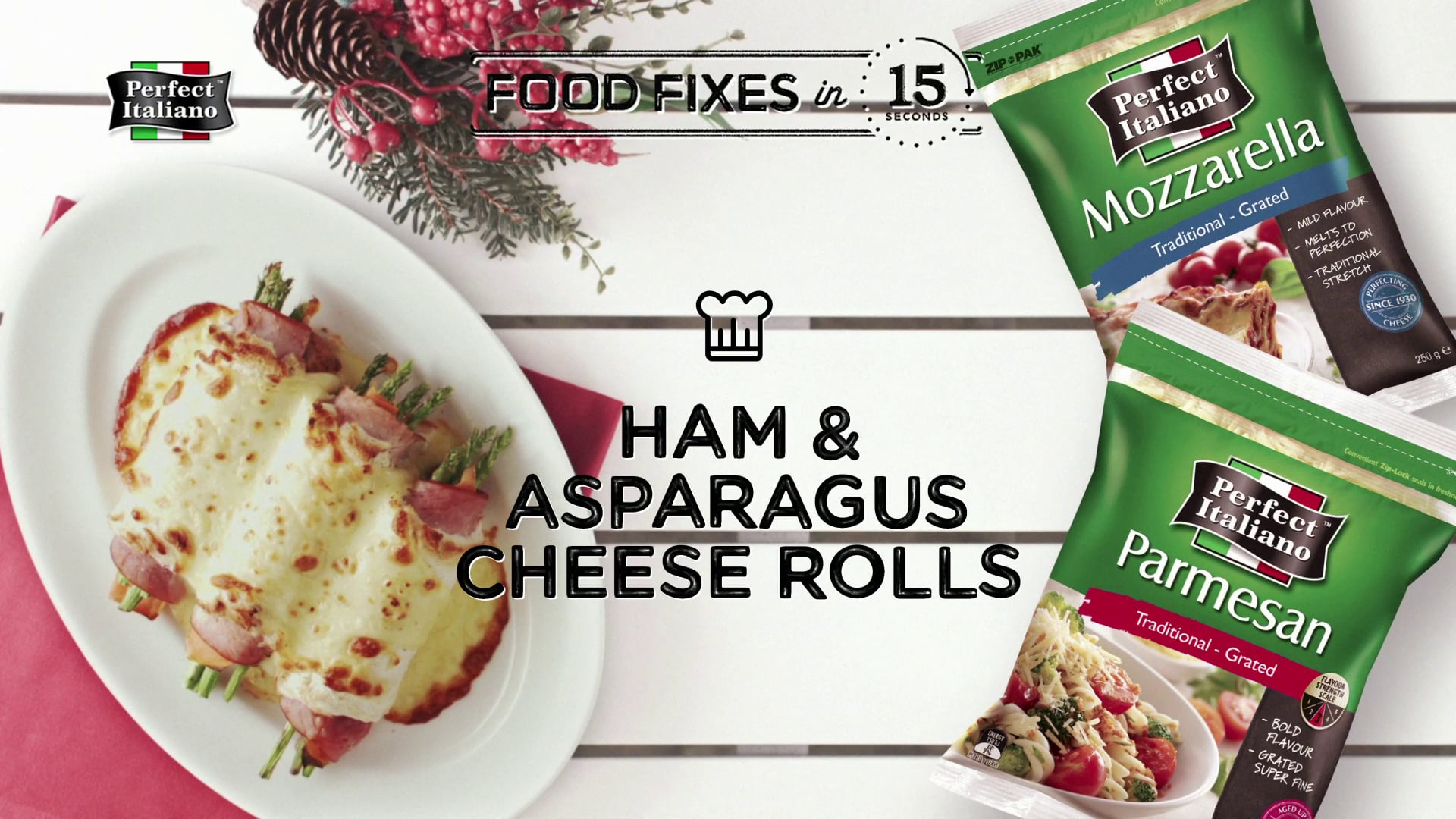 Perfect Italiano - Ham / Asparagus & Cheese Rolls