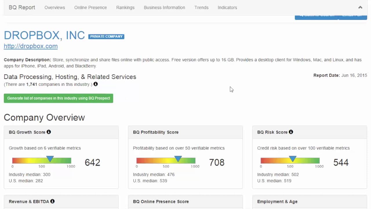 BQ report demo on Vimeo