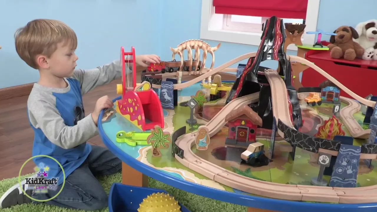 Dinosaur store train table