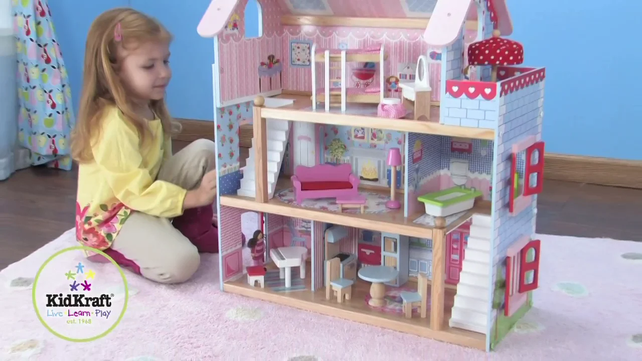 Kidkraft chelsea doll cottage store with furniture