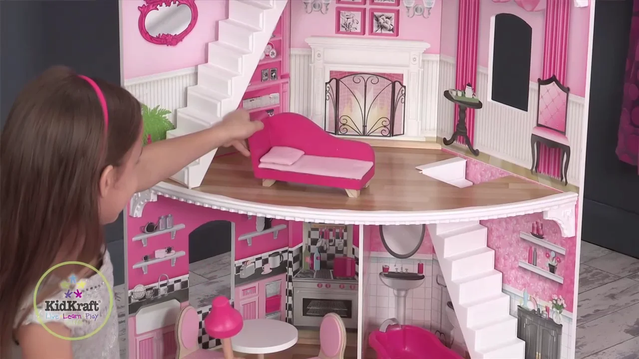 Kidkraft think pink sales corner dollhouse