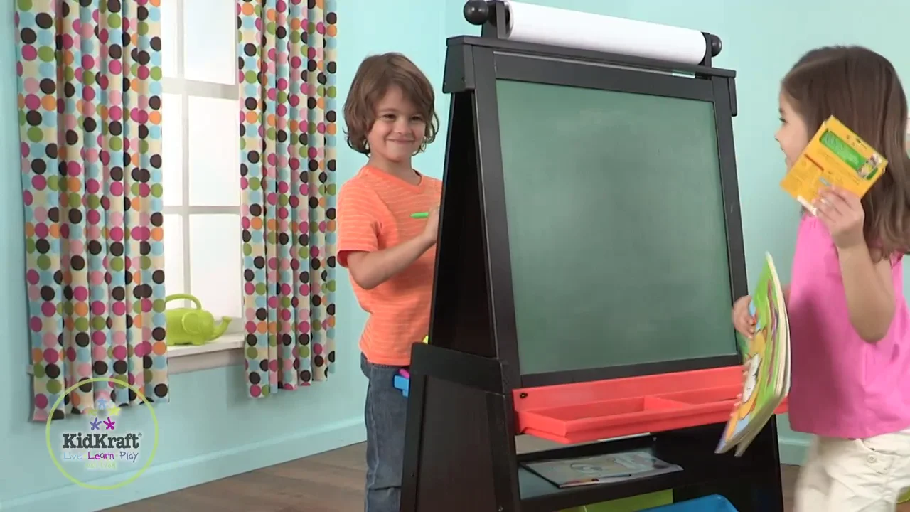 KidKraft Deluxe Wood Easel with Paper Roll