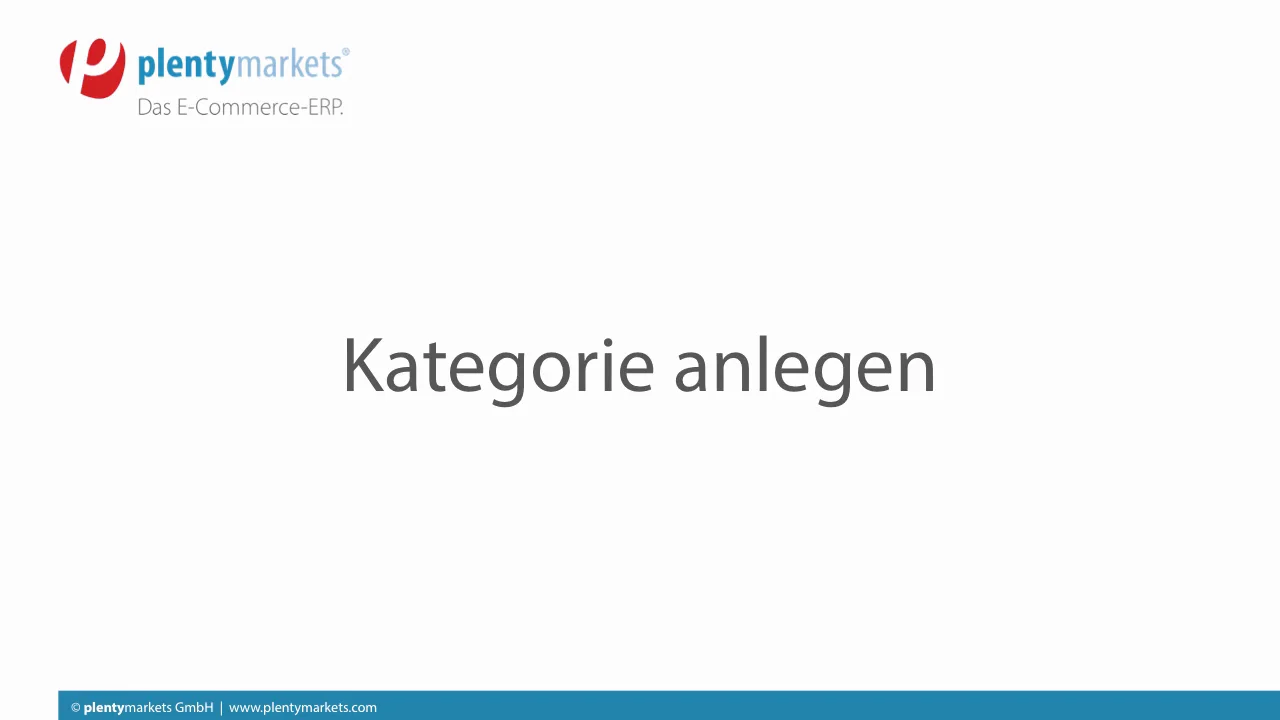 Kategorien anlegen