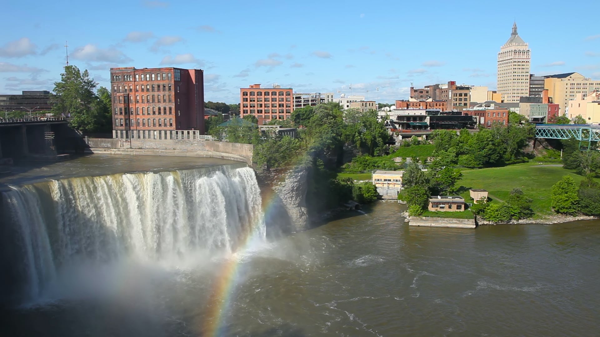 The High Falls are one of three voluminous waterfalls on the Genesee River,...