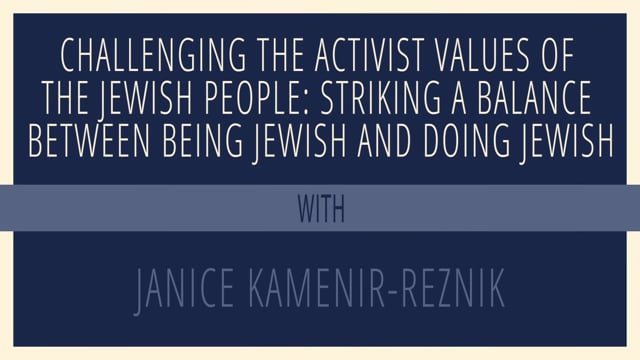 Challenging the Activist Values of the Jewish People