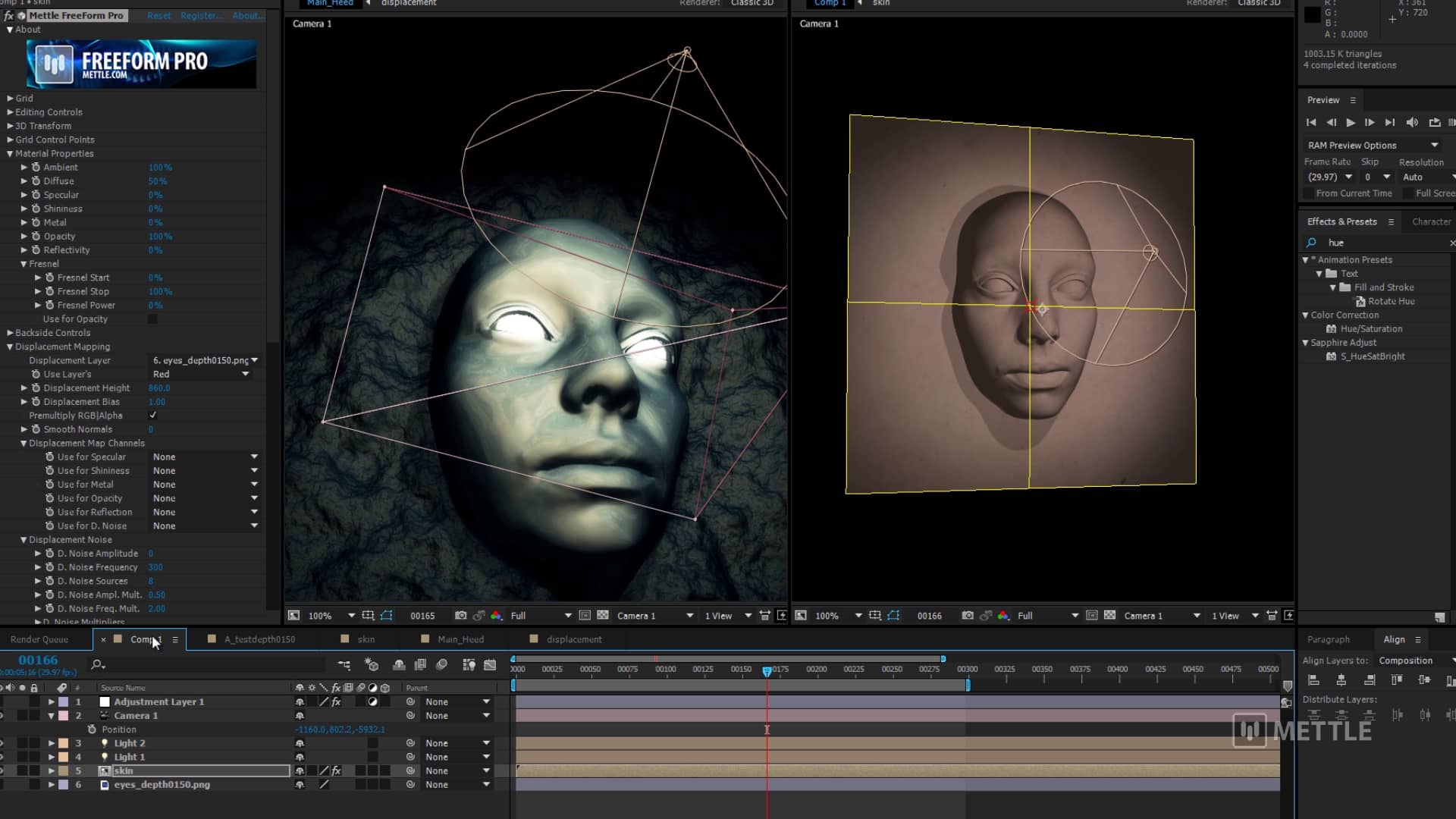 Create a Displacement Map in C4D To Use in After Effects with FreeForm