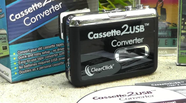 HURRISE Convertisseur cassette MP3, lecteur cassette USB, son