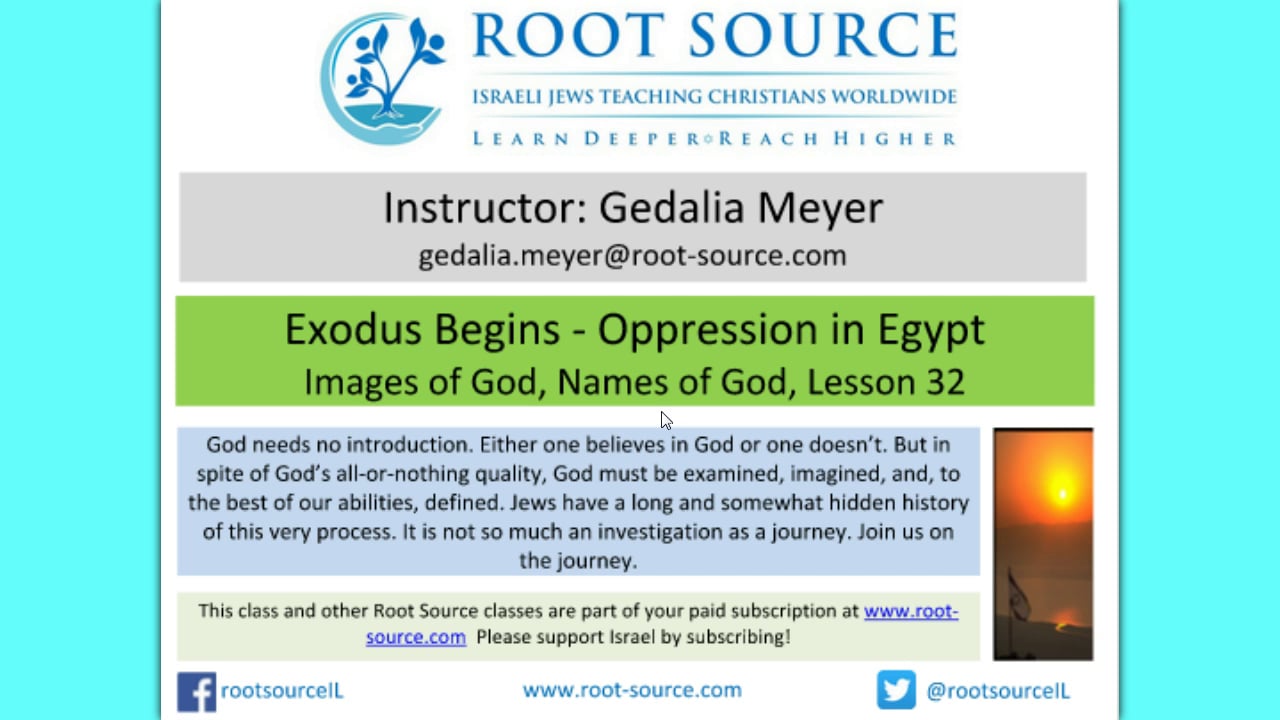 Rabbi Gedalia Meyer | Exodus Begins