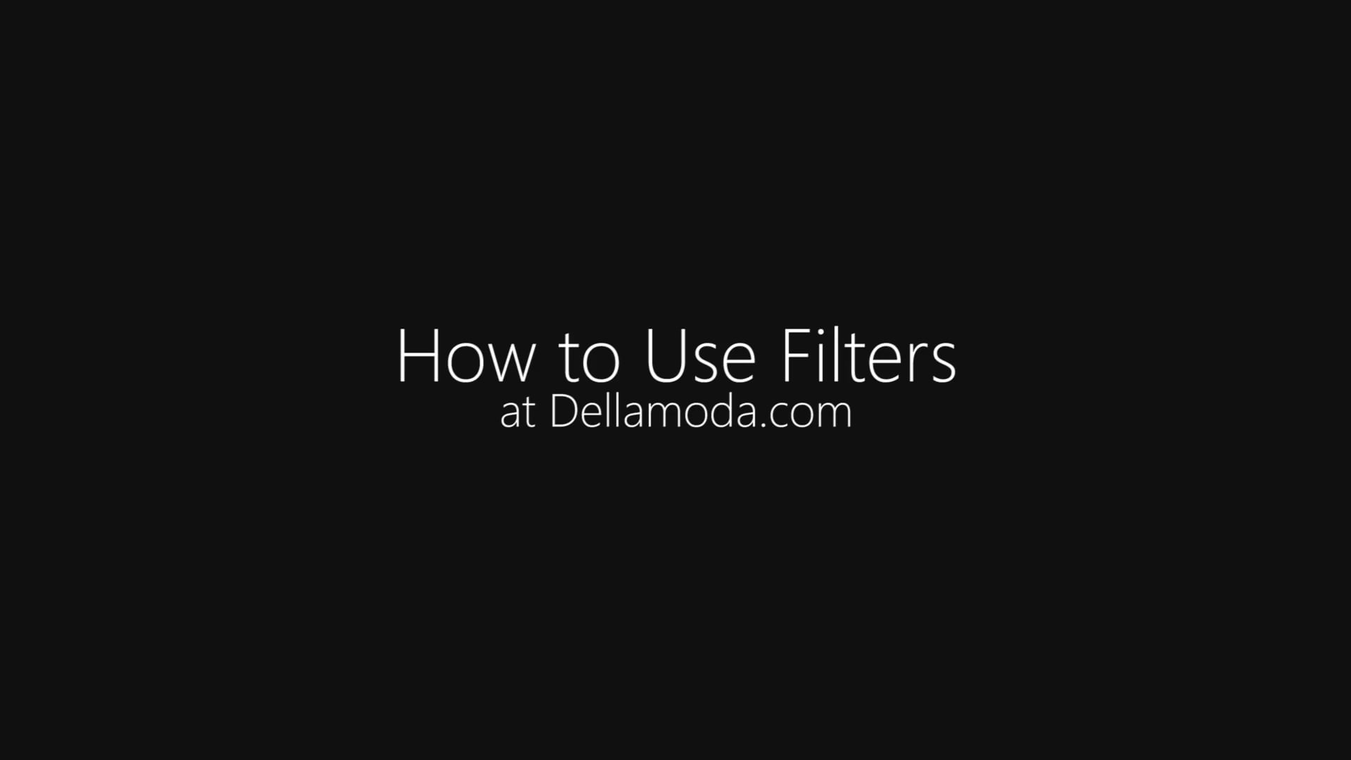 Filters on Vimeo