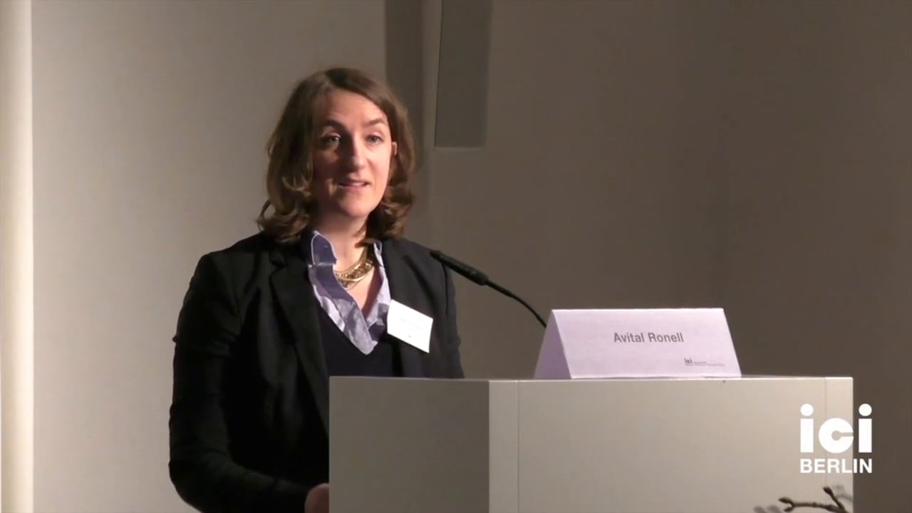 Introduction of Avital Ronell by Anna Tuschling [4, 1]