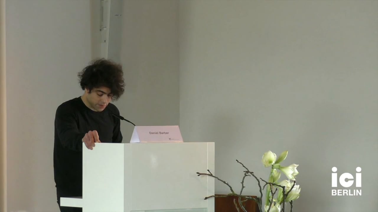 Talk by Daniel C. Barber [2, 2]