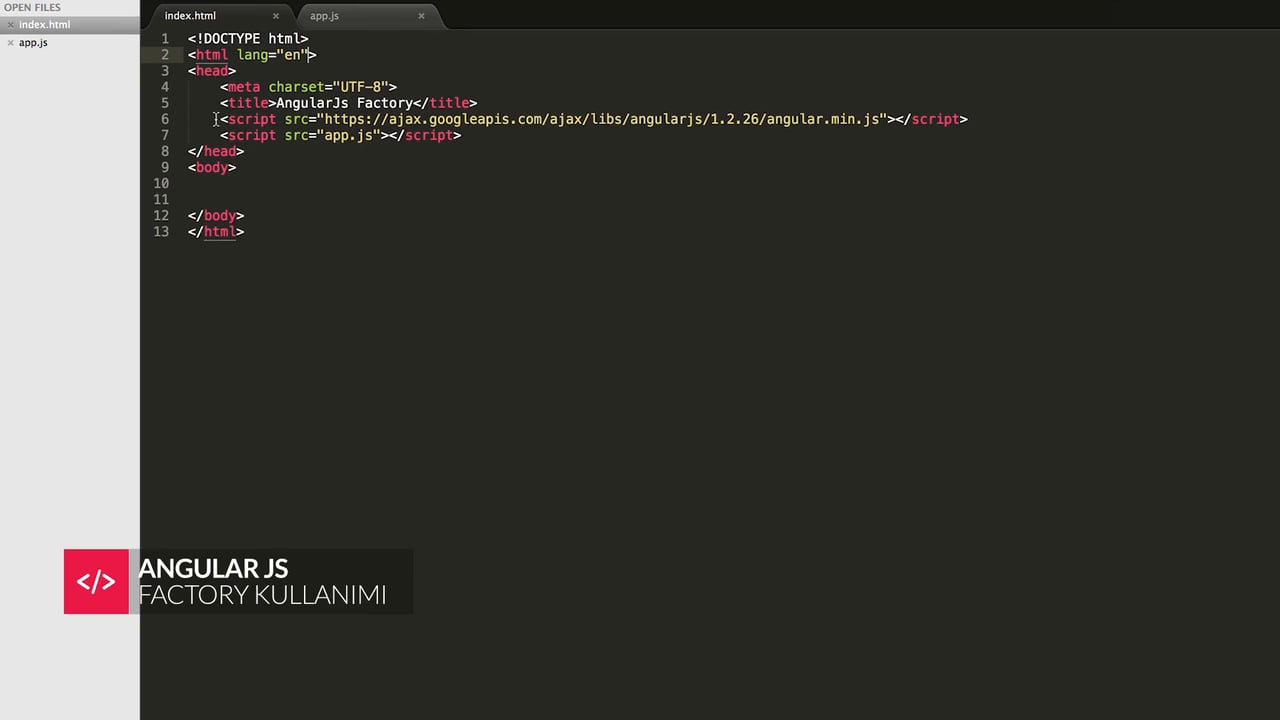 Angular JS: Factory kullanımı on Vimeo