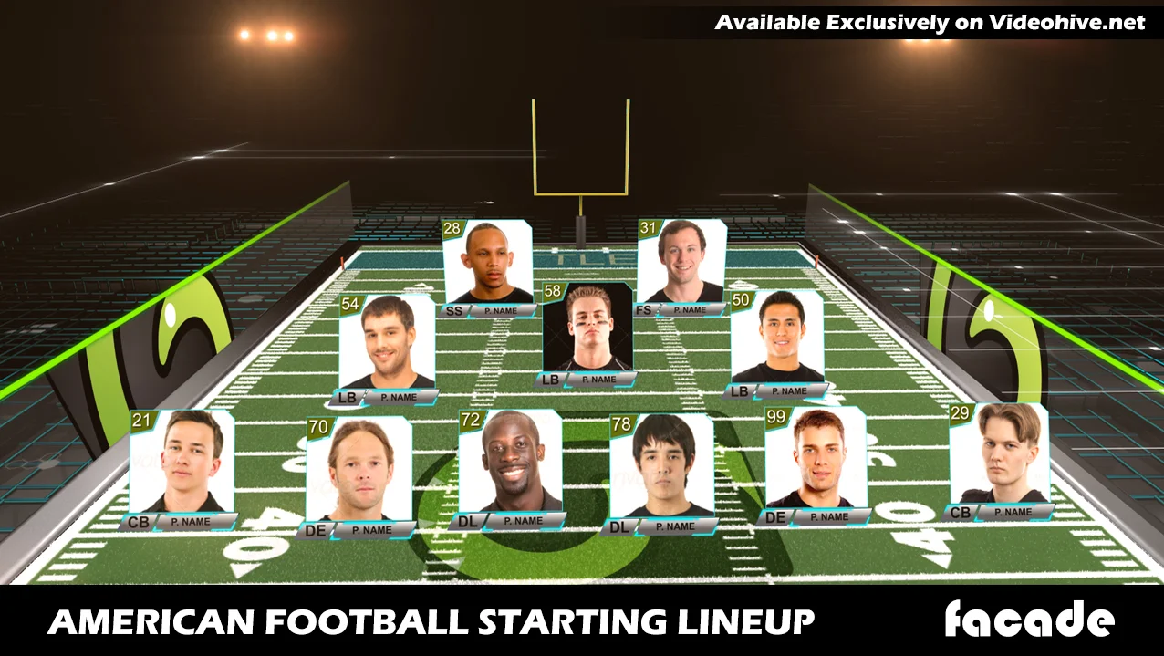 American Football Starting Lineup