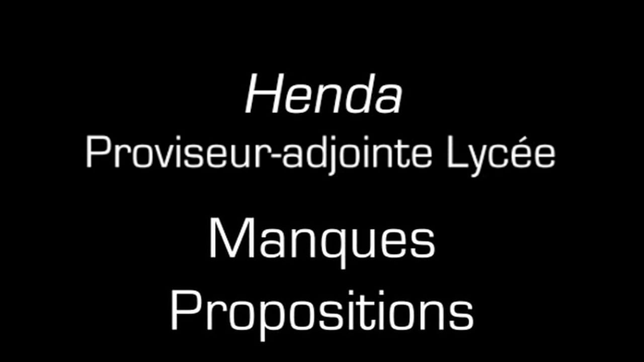 Henda / Manques propositions