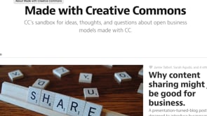 Thumbnail for the embedded element "Made with Creative Commons: A book on open business models"