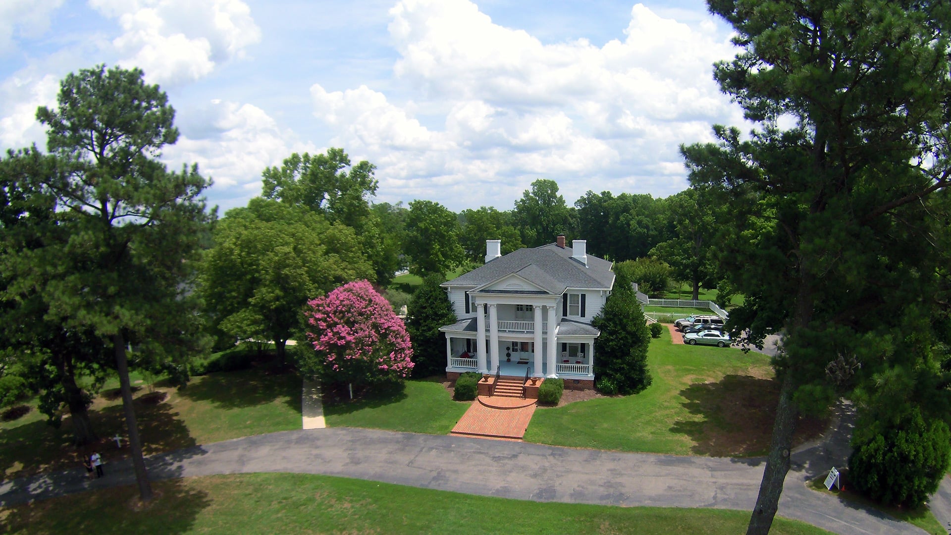 Aerial Tour of The Hudson Manor | Wedding + Event Venue | Louisburg, NC