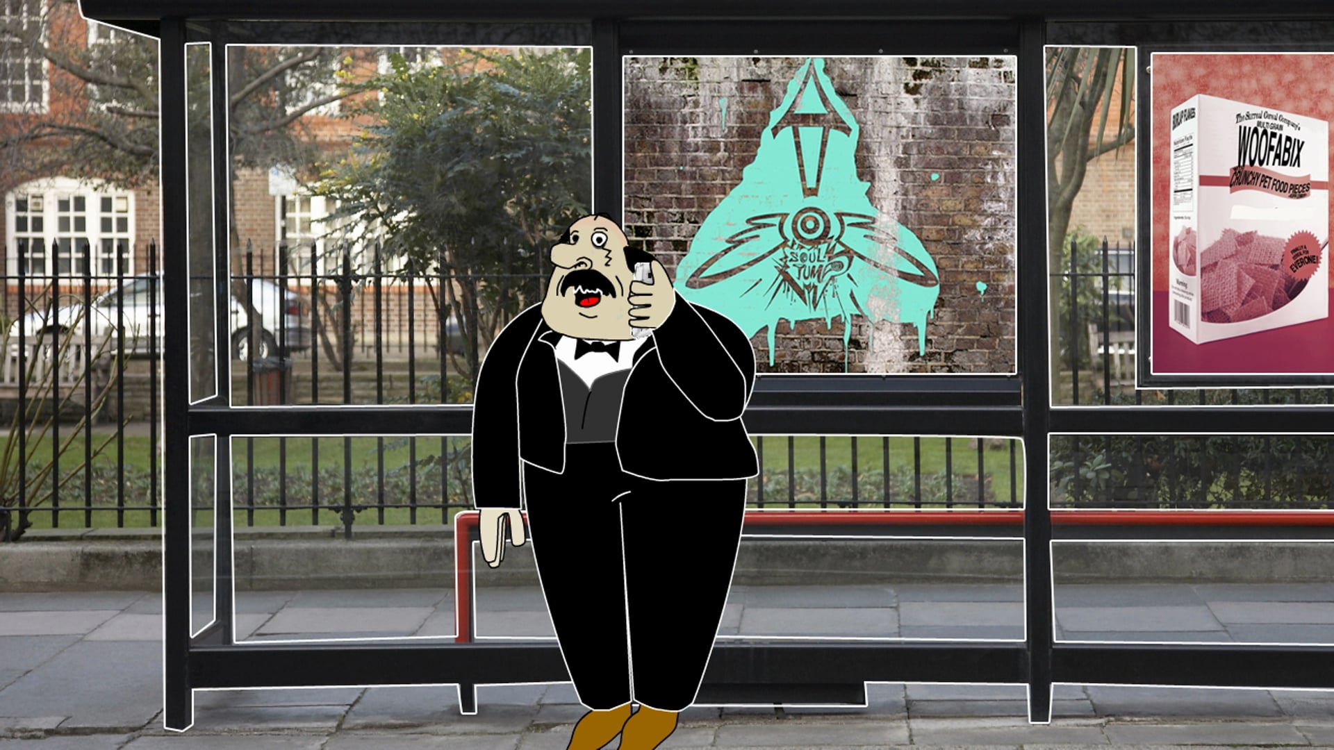 Monsieurno on the way to work