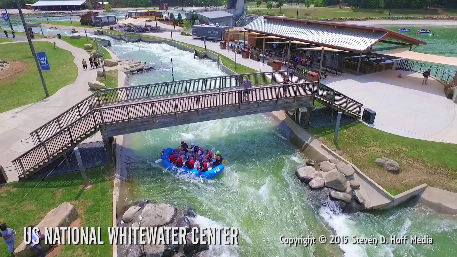 US National Whitewater Center - Aerial Video produced by Steve Huff Media