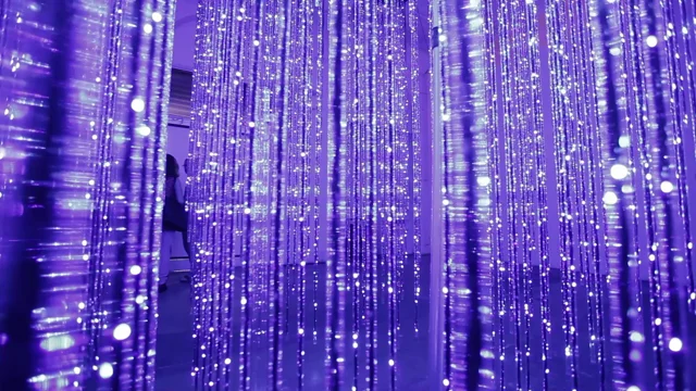 responsive light installation by b-reel creative is controlled by viewer's  breath