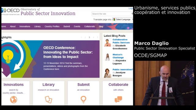 Marco Daglio, Public Sector Innovation  OCDE