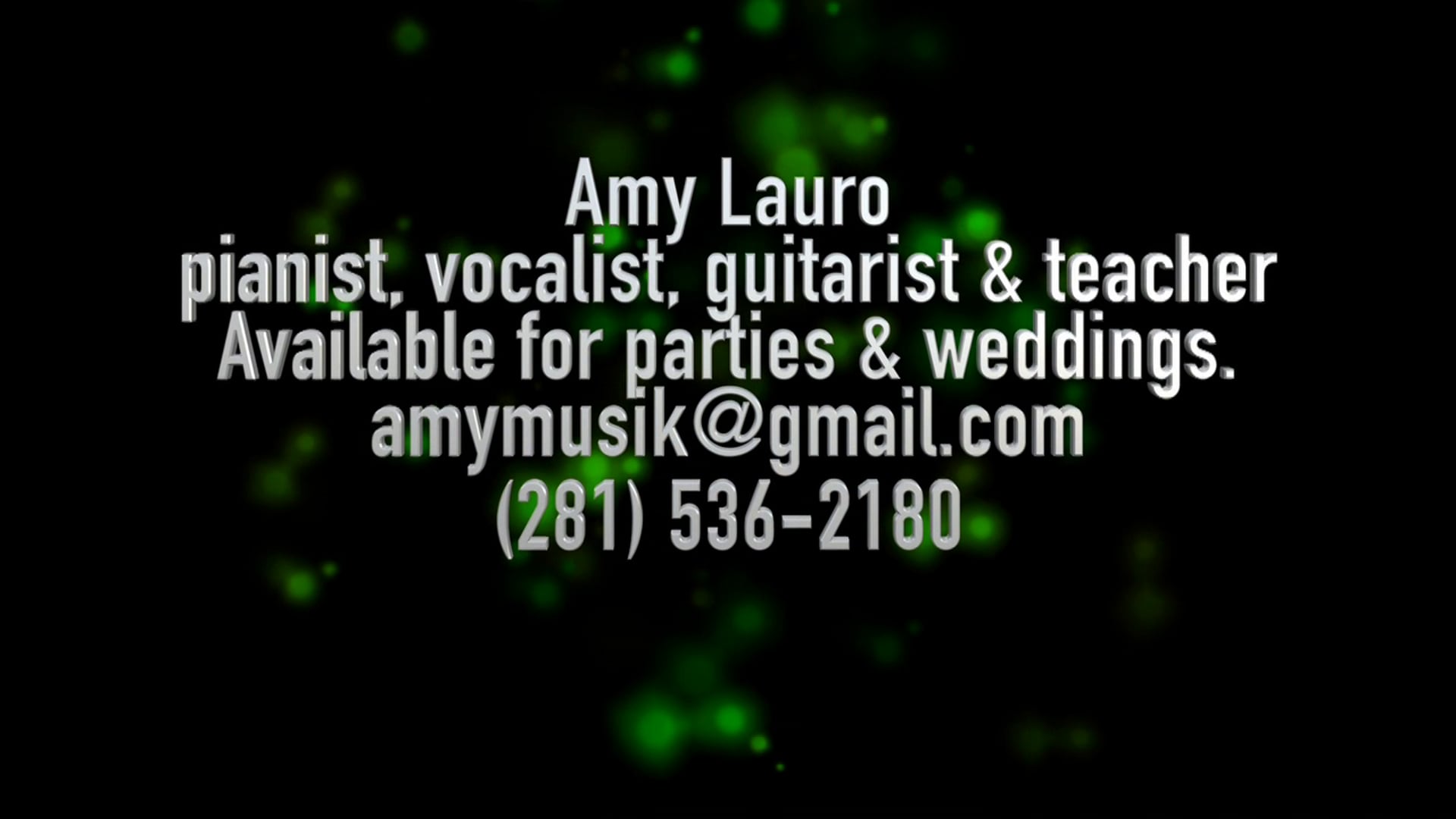 Promotional video thumbnail 7 for Amy Lauro