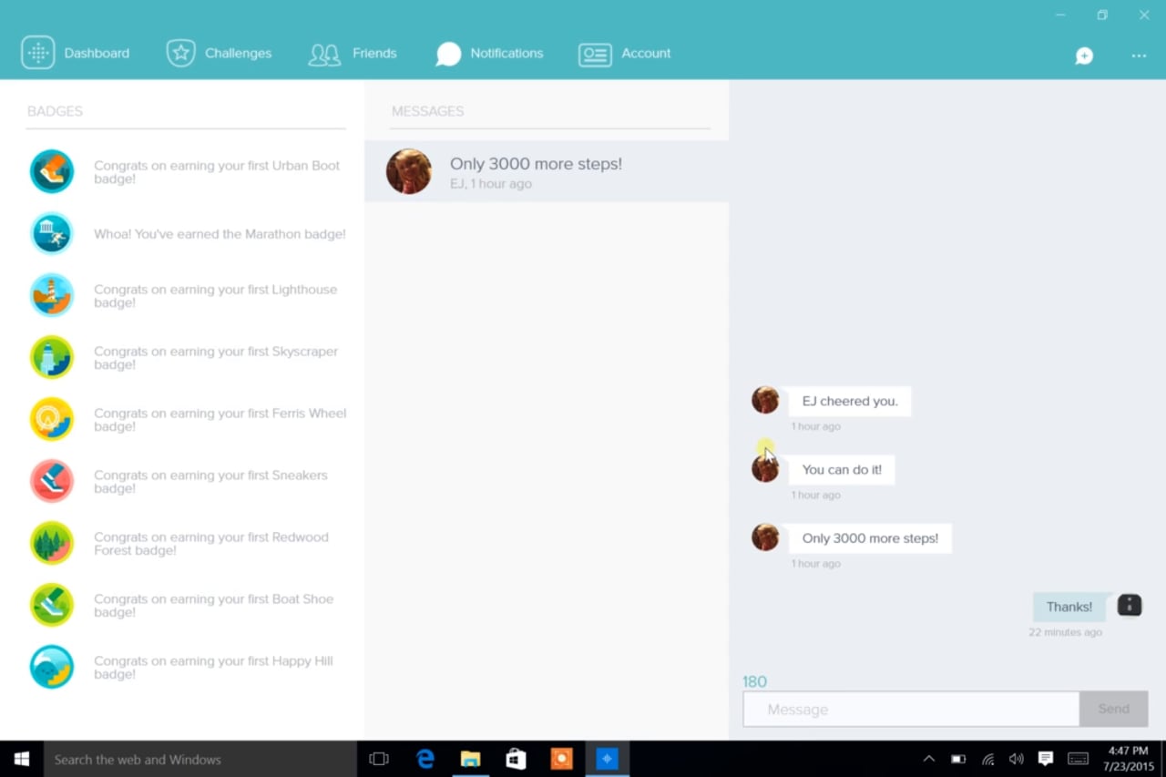 how do i get the fitbit app on windows 10