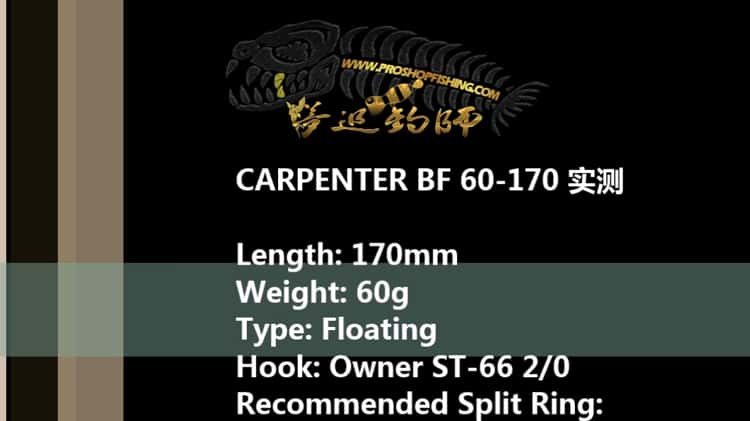 Carpenter BlueFish 60-170 实测