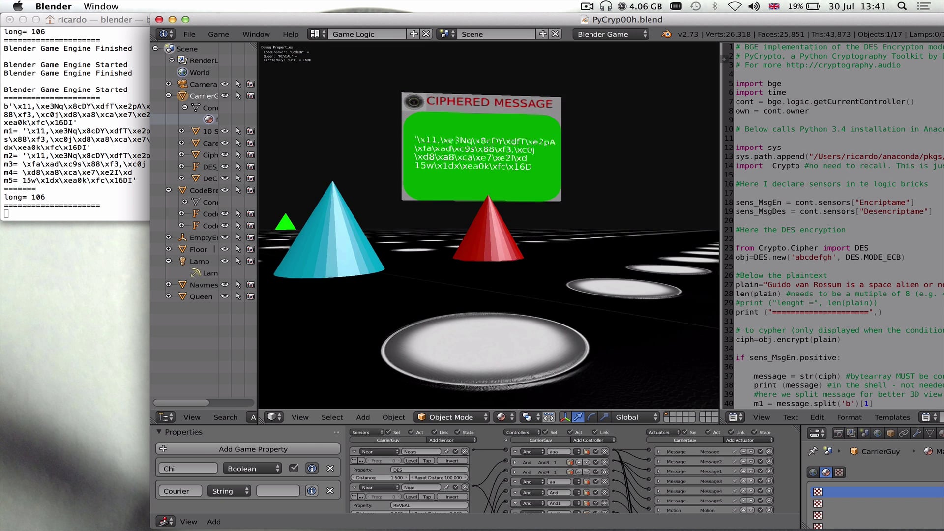 DES/PyCrypto algorithm in the BGE: cryptology.audio [4] on Vimeo