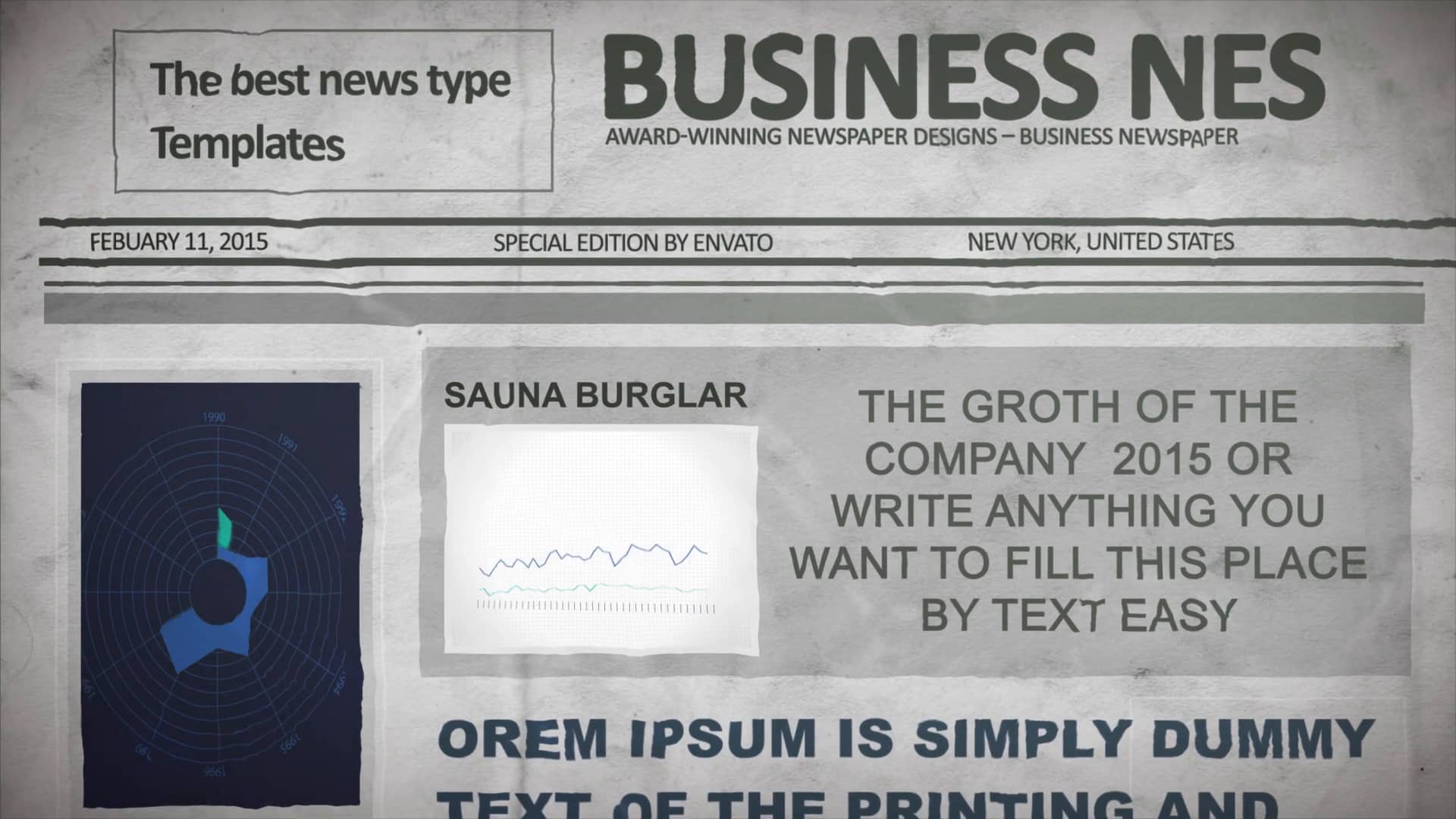Business Newspaper After Effects Project Template on Vimeo