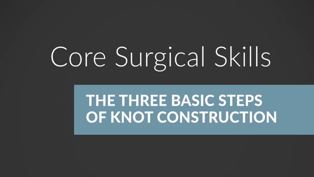 The Three Basic Steps of Knot Construction