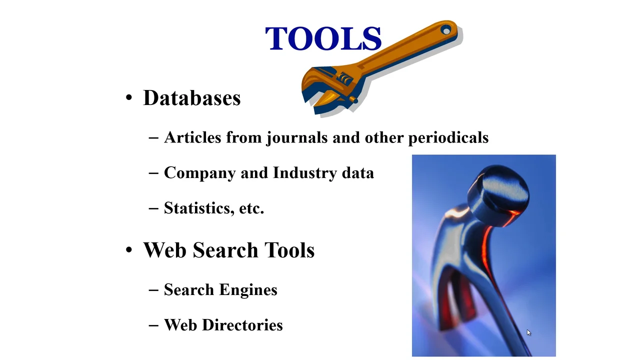 CBI Unit 2F - Research Sources and Tools | Part 3 Tools on Vimeo